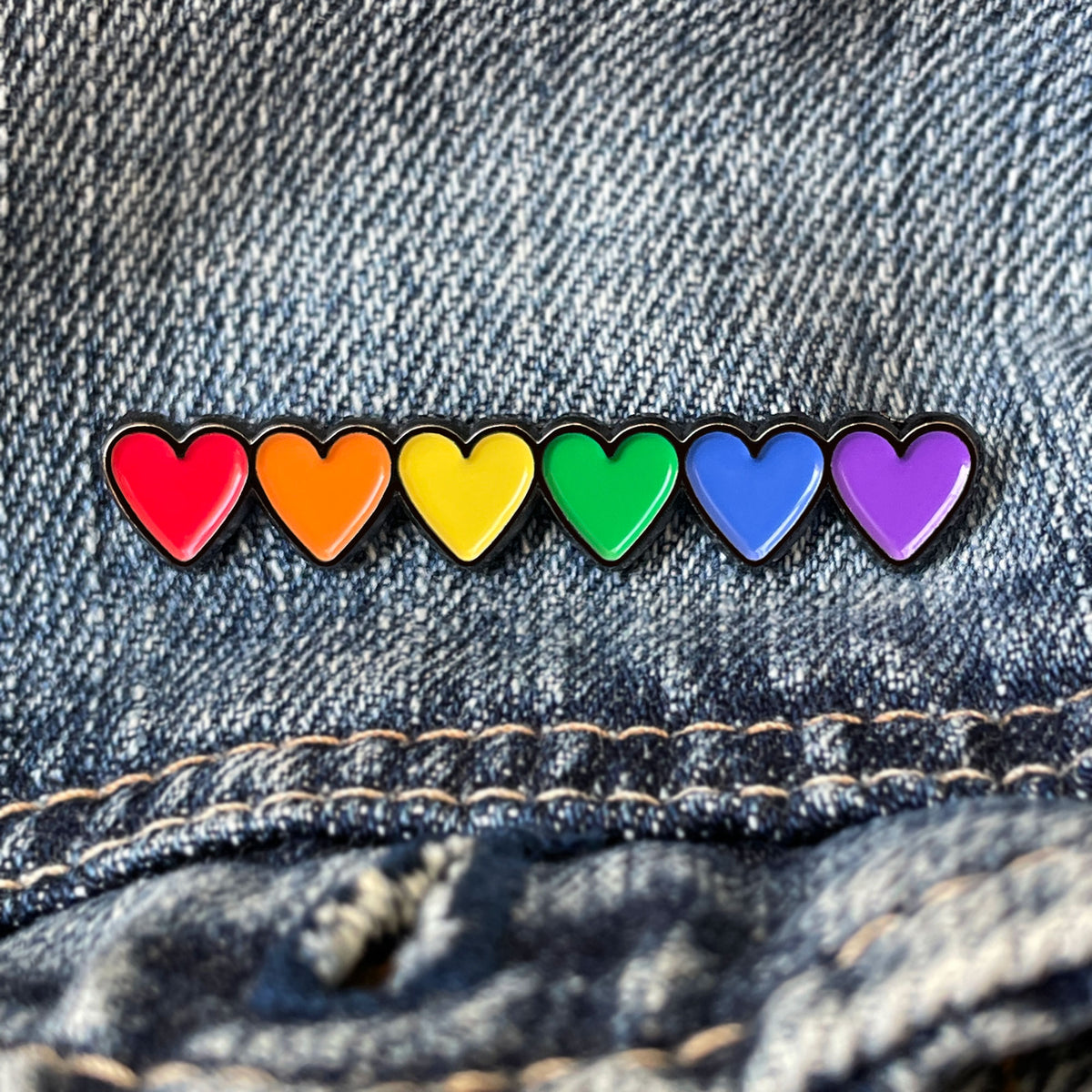 Fierce Ally Pride Hearts - Pin, Magnet, or Keychain