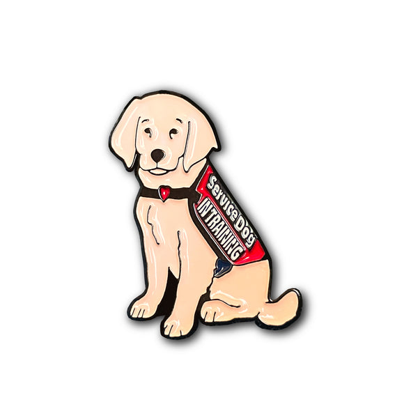 Keep Your Pin Up: Dogs with Jobs - Golden Retriever Service in Training Dog Puppy Lapel Enamel Pin