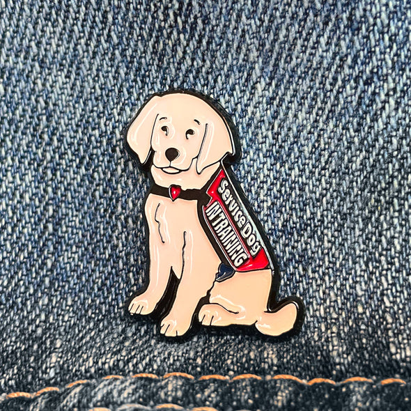 Keep Your Pin Up: Dogs with Jobs - Golden Retriever Service in Training Dog Puppy Lapel Enamel Pin