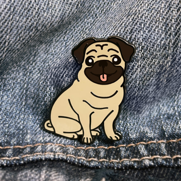 Pug Puppy Lapel Enamel Pin